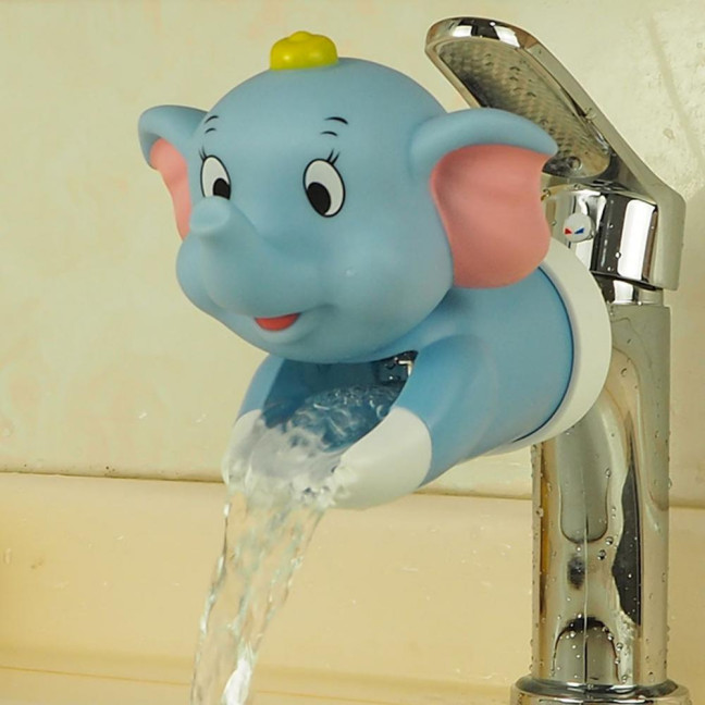 Kids Faucet Extender Cartoon Duck Shark Elephant Shape Splash-proof Faucet Extender Bathroom Gadget 