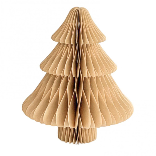 Honeycomb Paper Christmas Tree 3D Foldable Accordion Xmas Tree Winter Tabletop Centerpiece for Holiday Dinner Table Indoor Home Decor