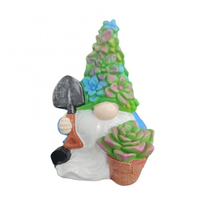 Succulents Hat Gnome Statue Flowerpot Gardening Dwarf Figurine Scuplture Indoor Outdoor Garden Home Office Decoration Ornament 
