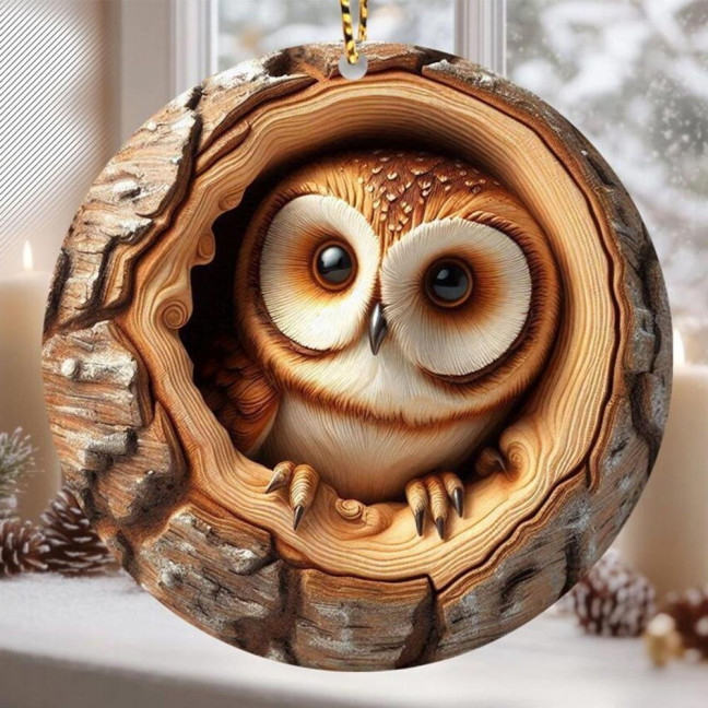 Animal Christmas Ornament 2D Flat Forest Animal Xmas Tree Ornament Acrylic Hanging Woodland Pendant for Garden Tree Home Decor Animal Christmas Ornament 2D Flat Forest Animal Xmas Tree Ornament Acrylic Hanging Woodland Pendant for Garden Tree Home Decor