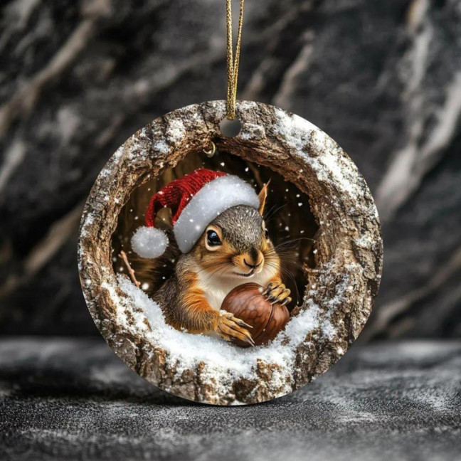 Animal Christmas Ornament 2D Flat Forest Animal Xmas Tree Ornament Acrylic Hanging Woodland Pendant for Garden Tree Home Decor Animal Christmas Ornament 2D Flat Forest Animal Xmas Tree Ornament Acrylic Hanging Woodland Pendant for Garden Tree Home Decor