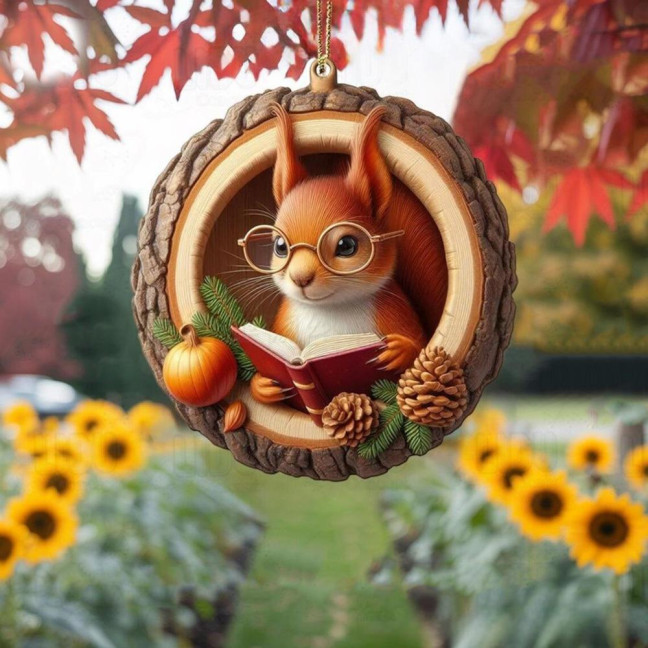 Animal Christmas Ornament 2D Flat Forest Animal Xmas Tree Ornament Acrylic Hanging Woodland Pendant for Garden Tree Home Decor Animal Christmas Ornament 2D Flat Forest Animal Xmas Tree Ornament Acrylic Hanging Woodland Pendant for Garden Tree Home Decor