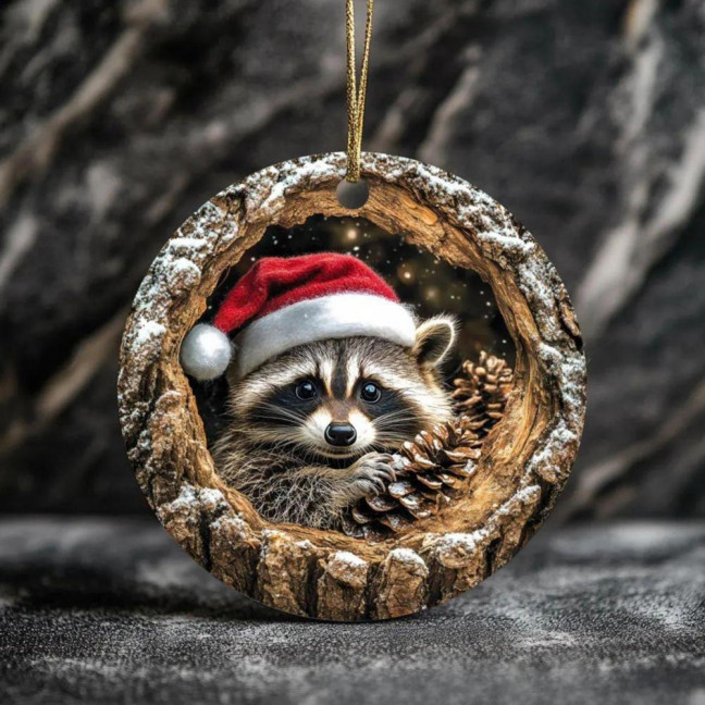 Animal Christmas Ornament 2D Flat Forest Animal Xmas Tree Ornament Acrylic Hanging Woodland Pendant for Garden Tree Home Decor Animal Christmas Ornament 2D Flat Forest Animal Xmas Tree Ornament Acrylic Hanging Woodland Pendant for Garden Tree Home Decor