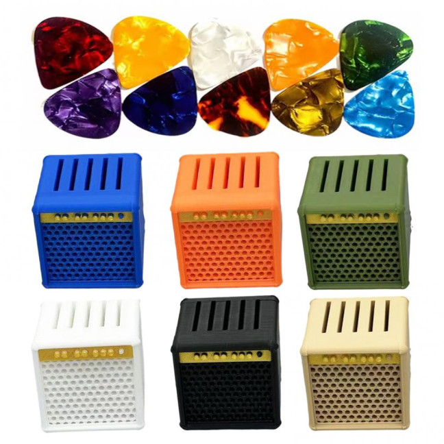 Guitar Pick Storage Box Retro Amplifier Design Pick Holder Pick Organizer Holds 5 Picks Display Stand Gift for Musicians Guitarists Guitar Pick Storage Box Retro Amplifier Design Pick Holder Pick Organizer Holds 5 Picks Display Stand Gift for Musicians Guitarists