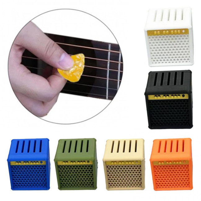 Guitar Pick Storage Box Retro Amplifier Design Pick Holder Pick Organizer Holds 5 Picks Display Stand Gift for Musicians Guitarists Guitar Pick Storage Box Retro Amplifier Design Pick Holder Pick Organizer Holds 5 Picks Display Stand Gift for Musicians Guitarists