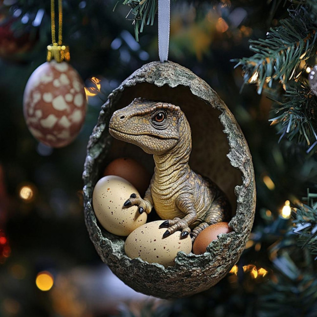 Christmas Ornament Acrylic Animal Egg Tree Pendant 2D Chicken Duck Turtle Eggshell Farm Decorations Holiday Gift for Family Friends Christmas Ornament Acrylic Animal Egg Tree Pendant 2D Chicken Duck Turtle Eggshell Farm Decorations Holiday Gift for Family Friends