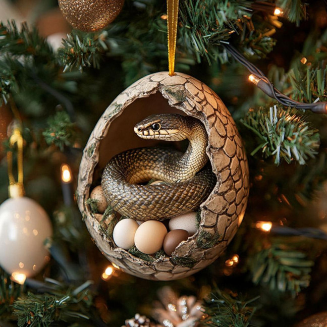 Christmas Ornament Acrylic Animal Egg Tree Pendant 2D Chicken Duck Turtle Eggshell Farm Decorations Holiday Gift for Family Friends Christmas Ornament Acrylic Animal Egg Tree Pendant 2D Chicken Duck Turtle Eggshell Farm Decorations Holiday Gift for Family Friends