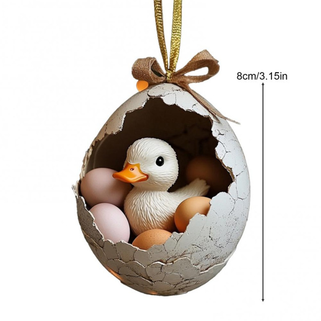 Christmas Ornament Acrylic Animal Egg Tree Pendant 2D Chicken Duck Turtle Eggshell Farm Decorations Holiday Gift for Family Friends Christmas Ornament Acrylic Animal Egg Tree Pendant 2D Chicken Duck Turtle Eggshell Farm Decorations Holiday Gift for Family Friends