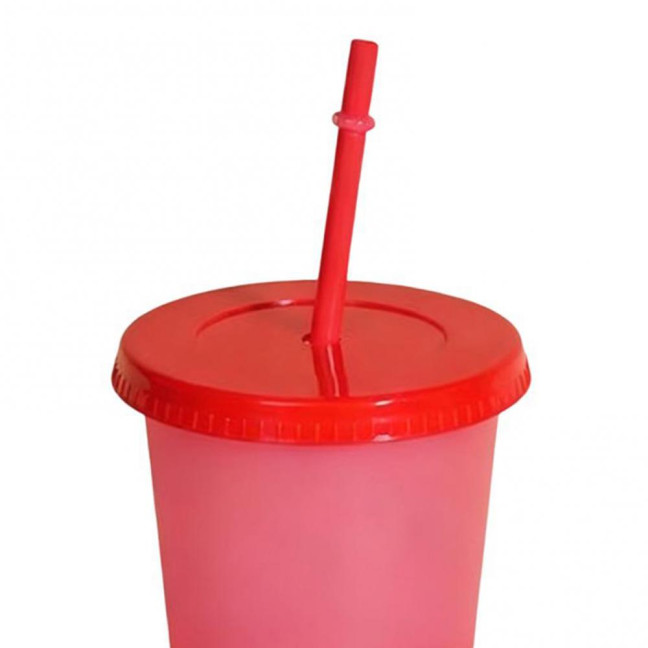 Color Changing Plastic Tumbler with Straw 24oz Reusable Cold Water Cup Leak-Proof Stackable Drinkware for Indoor Outdoor Use