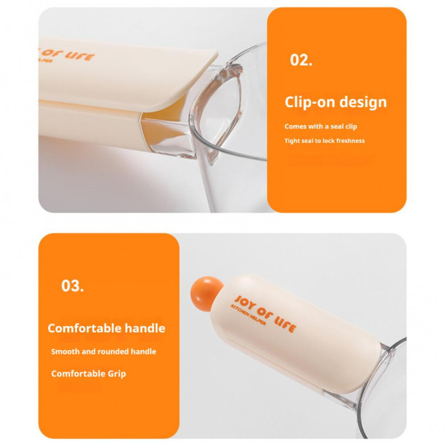 Pet Food Measuring Spoon with Scale Bag Sealing Clip Multi-functional Rice Flour Scoop Kitchen Utility Tool Pet Food Measuring Spoon with Scale Bag Sealing Clip Multi-functional Rice Flour Scoop Kitchen Utility Tool