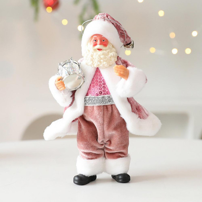 Christmas Santa Claus Doll Decoration Handcrafted Home Office Xmas Tree Santa Figurine Hanging Ornament Holiday Party Pendant 