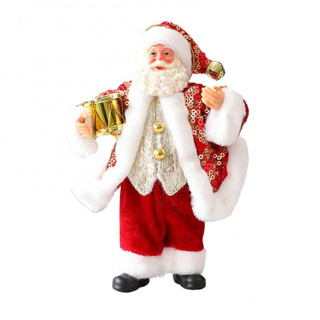 Christmas Santa Claus Doll Decoration Handcrafted Home Office Xmas Tree Santa Figurine Hanging Ornament Holiday Party Pendant 