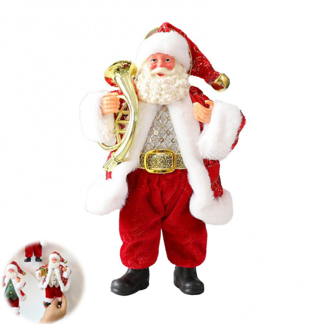 Christmas Santa Claus Doll Decoration Handcrafted Home Office Xmas Tree Santa Figurine Hanging Ornament Holiday Party Pendant 