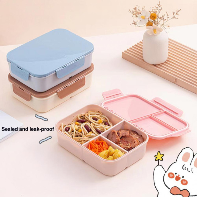 Bento Box Large Capacity 3 Compartments Reusable Lunch Box Containers Double-Layer Stackable Snack Box Meal Prep Containers for School Work Travel