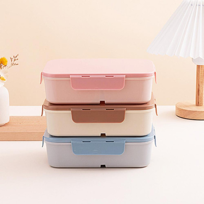 Bento Box Large Capacity 3 Compartments Reusable Lunch Box Containers Double-Layer Stackable Snack Box Meal Prep Containers for School Work Travel