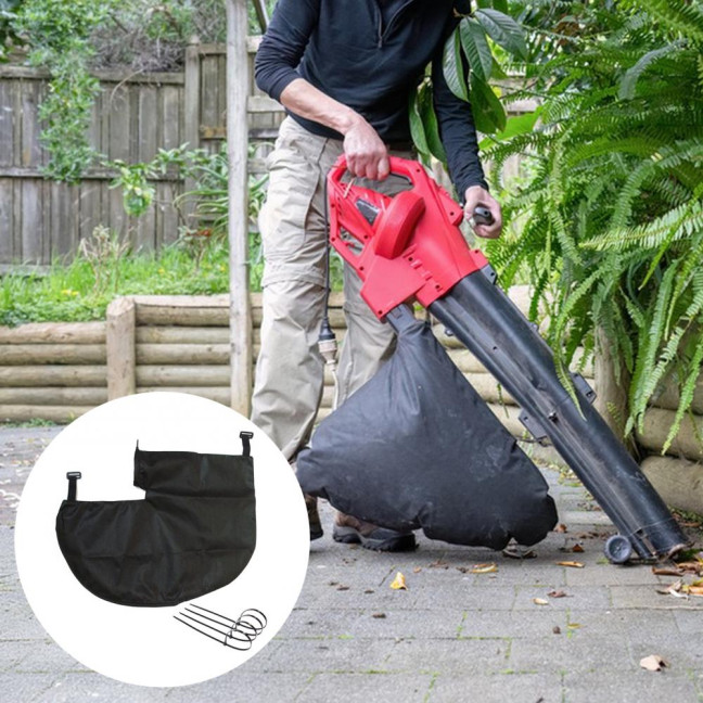Leaf Blower Vacuum Bag Replacement Tear-Resistant Non-Woven Fabric Bag with Zipper Closure for Leaf Collection Universal Fit for Einhell GE-CL 36 Li E-Solo for Gardenic Hof 3000W