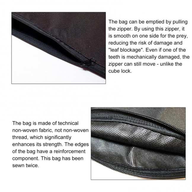 Leaf Blower Vacuum Bag Replacement Tear-Resistant Non-Woven Fabric Bag with Zipper Closure for Leaf Collection Universal Fit for Einhell GE-CL 36 Li E-Solo for Gardenic Hof 3000W