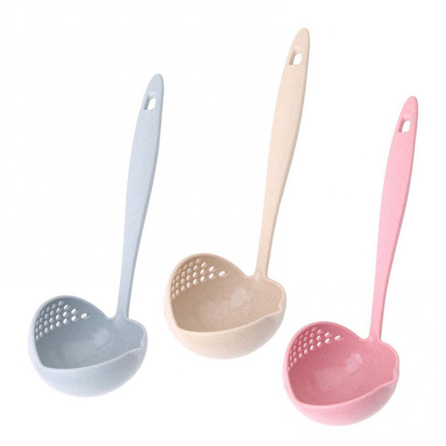 2-In-1 Long Handle Soup Ladle with Strainer Soup Spoon Essential Kitchen Tool for Cooking And Serving Hot Soups 2-In-1 Long Handle Soup Ladle with Strainer Soup Spoon Essential Kitchen Tool for Cooking And Serving Hot Soups