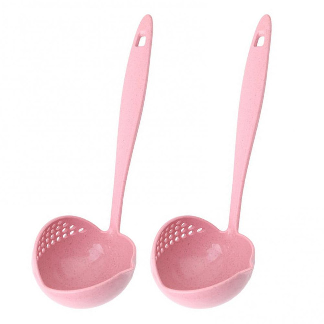 2-In-1 Long Handle Soup Ladle with Strainer Soup Spoon Essential Kitchen Tool for Cooking And Serving Hot Soups 2-In-1 Long Handle Soup Ladle with Strainer Soup Spoon Essential Kitchen Tool for Cooking And Serving Hot Soups