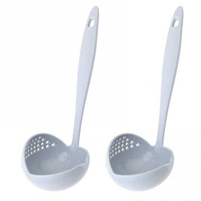 2-In-1 Long Handle Soup Ladle with Strainer Soup Spoon Essential Kitchen Tool for Cooking And Serving Hot Soups 2-In-1 Long Handle Soup Ladle with Strainer Soup Spoon Essential Kitchen Tool for Cooking And Serving Hot Soups