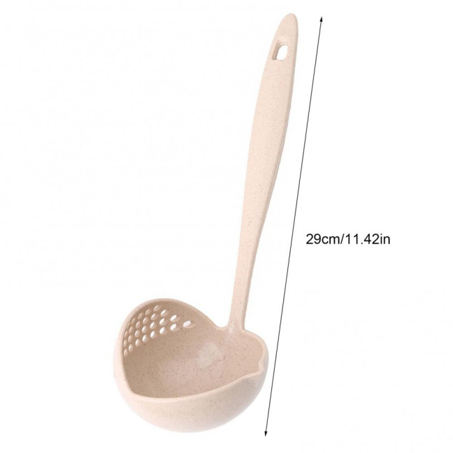 2-In-1 Long Handle Soup Ladle with Strainer Soup Spoon Essential Kitchen Tool for Cooking And Serving Hot Soups 2-In-1 Long Handle Soup Ladle with Strainer Soup Spoon Essential Kitchen Tool for Cooking And Serving Hot Soups