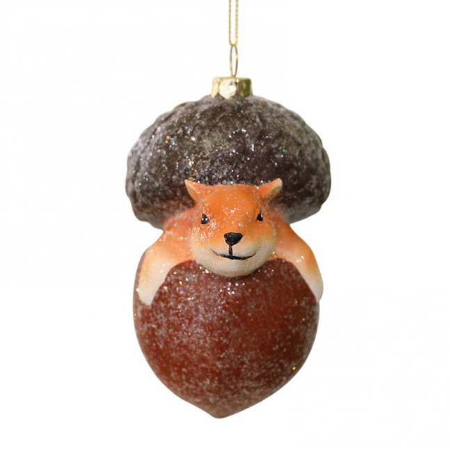 Christmas Tree Decoration Squirrel Hedgehog Christmas Ball Ornaments Xmas Holiday Decor for Home Table Fireplace Office 