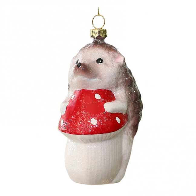Christmas Tree Decoration Squirrel Hedgehog Christmas Ball Ornaments Xmas Holiday Decor for Home Table Fireplace Office 