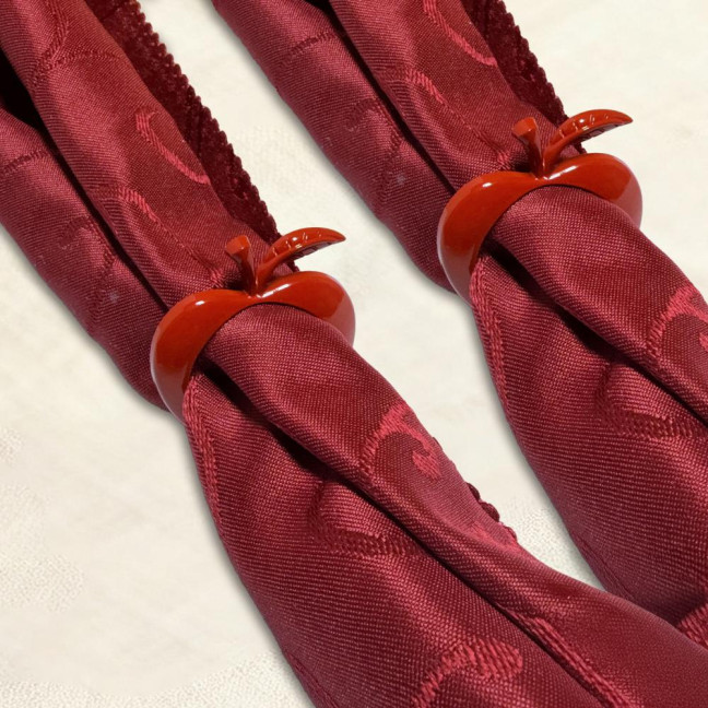 6Pcs Fruit Napkin Rings Jewish New Year Napkin Rings Decorative Alloy Napkin Holders for Rosh Hashanah Christmas Weddings Parties