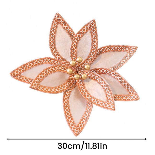 Artificial Christmas Flowers Velvet Flowers Ornaments for Xmas Tree Decorations Festive Holiday Home Arrangement And Craft Gifts