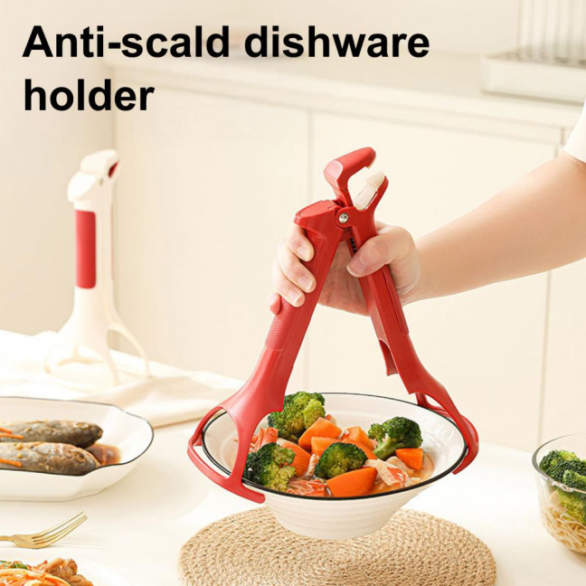 Anti-Scalding Clip Non-Slip Bowl Tongs Kitchen Gripper for Hot Bowls Baking Trays Plates Steamers Family BBQ Cooking Tools