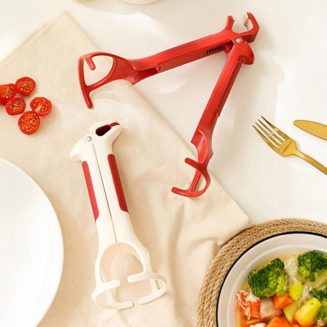 Anti-Scalding Clip Non-Slip Bowl Tongs Kitchen Gripper for Hot Bowls Baking Trays Plates Steamers Family BBQ Cooking Tools