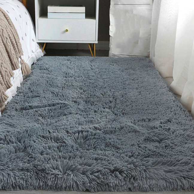 Fluffy Floor Mat Plush Area Rug with Non-slip Backing Shaggy Fuzzy Bedroom Carpet Bedside Rug for Nursery Playroom Living Room Dorm