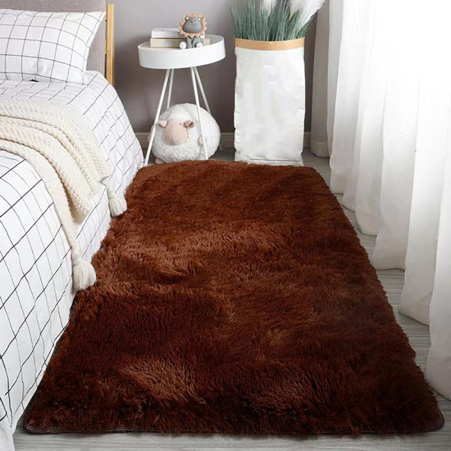 Fluffy Floor Mat Plush Area Rug with Non-slip Backing Shaggy Fuzzy Bedroom Carpet Bedside Rug for Nursery Playroom Living Room Dorm