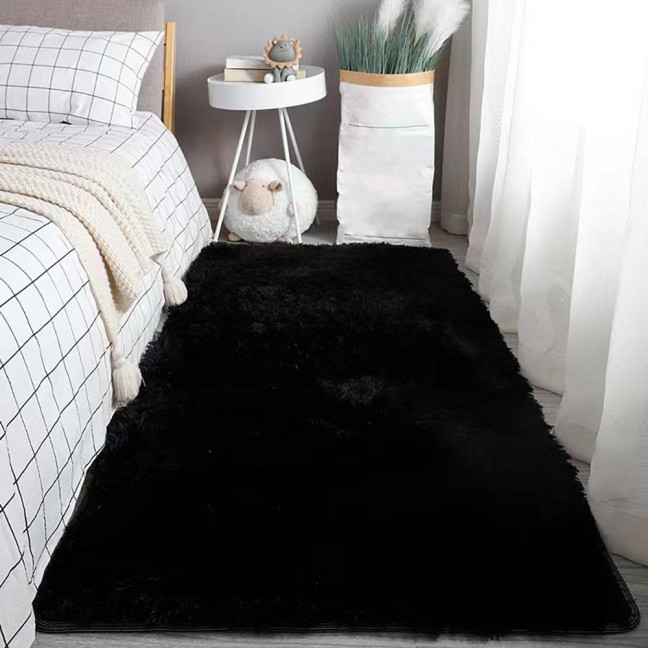 Fluffy Floor Mat Plush Area Rug with Non-slip Backing Shaggy Fuzzy Bedroom Carpet Bedside Rug for Nursery Playroom Living Room Dorm