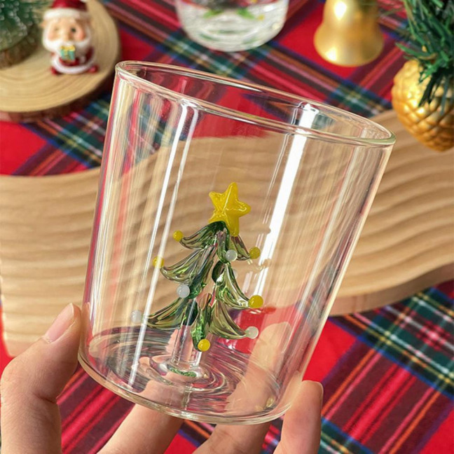 3D Christmas Tree Glass Cup High Borosilicate Wine Tumbler for Juice Cocktails Festive Party Drinkware for Holiday Celebrations 3D Christmas Tree Glass Cup High Borosilicate Wine Tumbler for Juice Cocktails Festive Party Drinkware for Holiday Celebrations