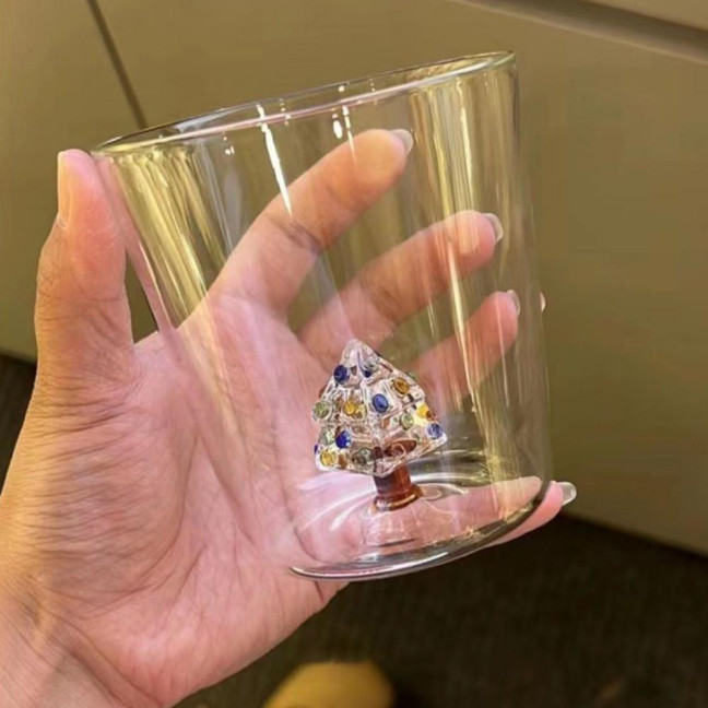 3D Christmas Tree Glass Cup High Borosilicate Wine Tumbler for Juice Cocktails Festive Party Drinkware for Holiday Celebrations 3D Christmas Tree Glass Cup High Borosilicate Wine Tumbler for Juice Cocktails Festive Party Drinkware for Holiday Celebrations