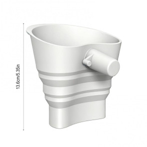 Silicone Flour Funnel for KitchenAid 5-Qt Mixer Flexible Collapsible Mess-free Pouring Funnel with 30-degrees Angled Spout Professional Baking Tool 