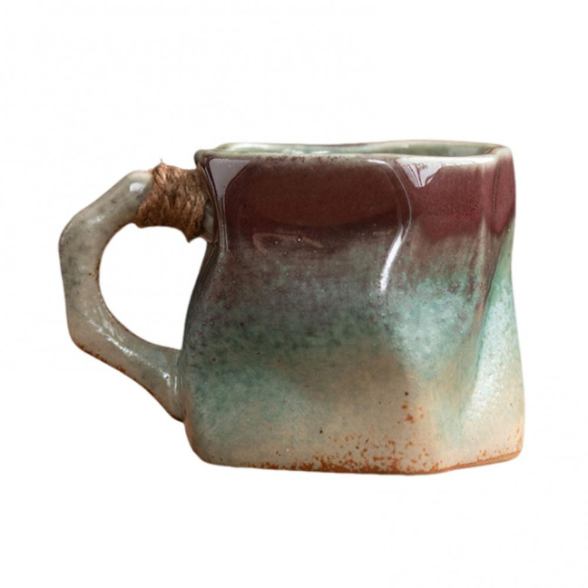 Handmade Ceramic Mug 320ml Vintage Tea Coffee Cup with Rattan Handle Creative Spiral Design Gradient Glaze Drinkware Home Decor Gifts Handmade Ceramic Mug 320ml Vintage Tea Coffee Cup with Rattan Handle Creative Spiral Design Gradient Glaze Drinkware Home Decor Gifts