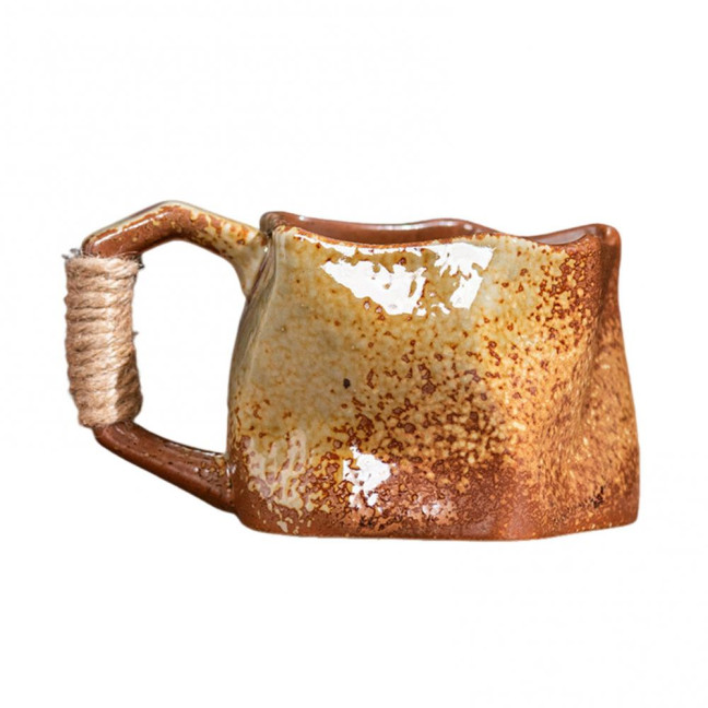 Handmade Ceramic Mug 320ml Vintage Tea Coffee Cup with Rattan Handle Creative Spiral Design Gradient Glaze Drinkware Home Decor Gifts Handmade Ceramic Mug 320ml Vintage Tea Coffee Cup with Rattan Handle Creative Spiral Design Gradient Glaze Drinkware Home Decor Gifts