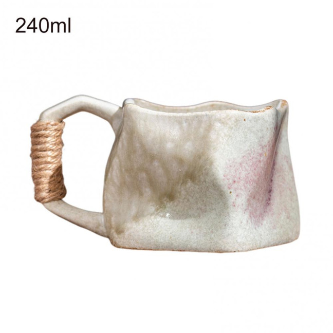Handmade Ceramic Mug 320ml Vintage Tea Coffee Cup with Rattan Handle Creative Spiral Design Gradient Glaze Drinkware Home Decor Gifts Handmade Ceramic Mug 320ml Vintage Tea Coffee Cup with Rattan Handle Creative Spiral Design Gradient Glaze Drinkware Home Decor Gifts