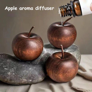 Wooden Aromatherapy Diffuser Wood Christmas Fruit Shape Ornament Decorative Essential Oil Diffuser Gift for Aromatherapy Enthusiasts 