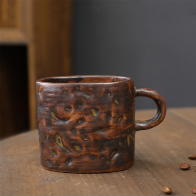 350ml Ceramic Mug Tea Coffee Cup Spiral Hemp Rope Vintage Office Mug Water Cup Household Decoration Handmade Gift Mug