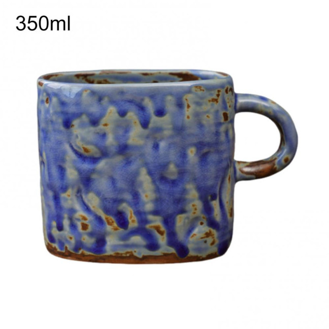 350ml Ceramic Mug Tea Coffee Cup Spiral Hemp Rope Vintage Office Mug Water Cup Household Decoration Handmade Gift Mug