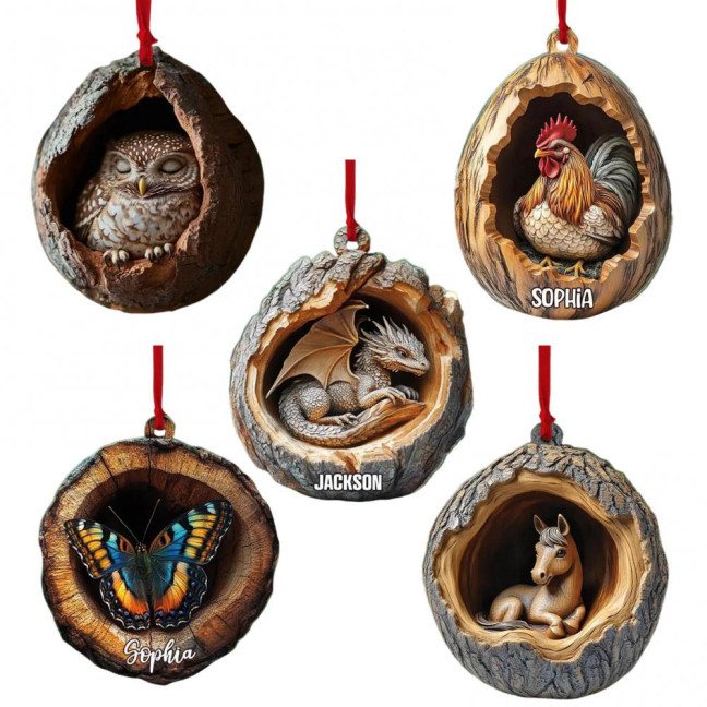 5Pcs Christmas Animal Ornaments 2D Acrylic Cute Wildlife Pendant Raccoon Owl Squirrel Hedgehog Bird Tree Hole Wood Texture Hanging Decorations 5Pcs Christmas Animal Ornaments 2D Acrylic Cute Wildlife Pendant Raccoon Owl Squirrel Hedgehog Bird Tree Hole Wood Texture Hanging Decorations