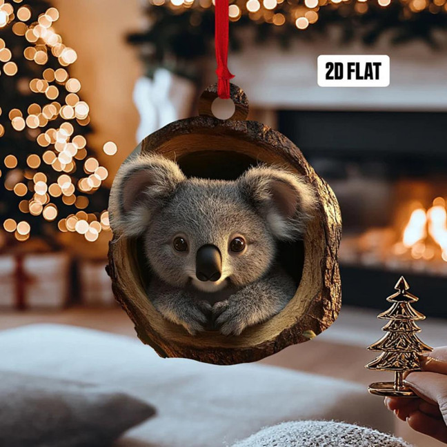 5Pcs Christmas Animal Ornaments 2D Acrylic Cute Wildlife Pendant Raccoon Owl Squirrel Hedgehog Bird Tree Hole Wood Texture Hanging Decorations 5Pcs Christmas Animal Ornaments 2D Acrylic Cute Wildlife Pendant Raccoon Owl Squirrel Hedgehog Bird Tree Hole Wood Texture Hanging Decorations