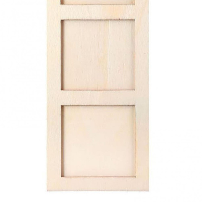 Christmas Photo Frame Ornament Wooden Hanging Decoration with 6 Photo Frames Photo Strip Frame with Hanging Loop for Xmas Tree Decor