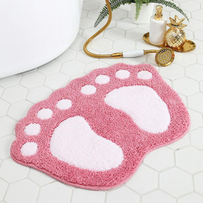 Bathroom Floor Mat Quick Drying Anti-Slip Machine Washable Bath Rug Funny Foot Design Bedroom Entryway Door Mat