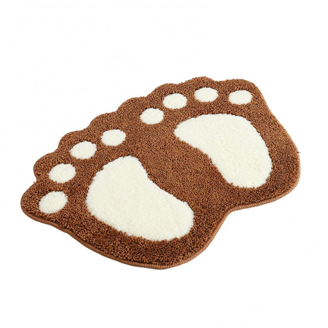 Bathroom Floor Mat Quick Drying Anti-Slip Machine Washable Bath Rug Funny Foot Design Bedroom Entryway Door Mat