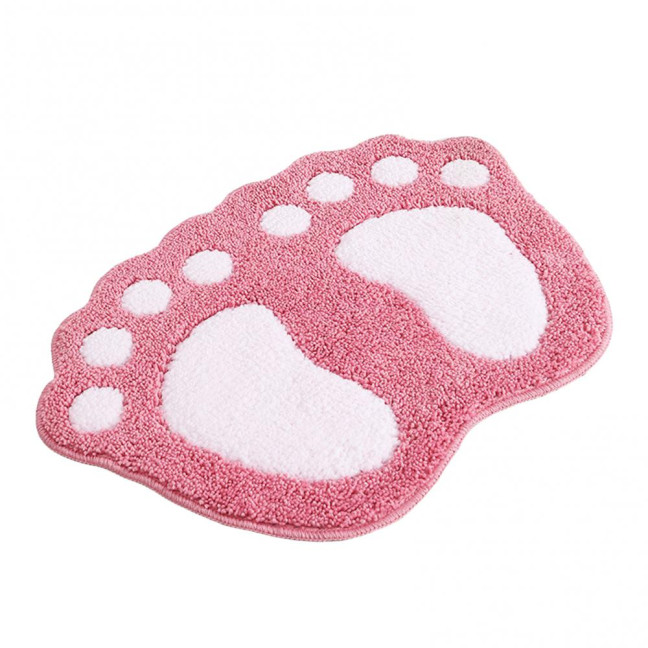 Bathroom Floor Mat Quick Drying Anti-Slip Machine Washable Bath Rug Funny Foot Design Bedroom Entryway Door Mat