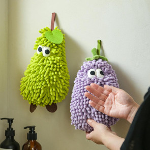 Chenille Hand Towel Soft Absorbent Microfiber Towels Bathroom Three-dimensional Fruit Shape Quick Drying Hand Towel